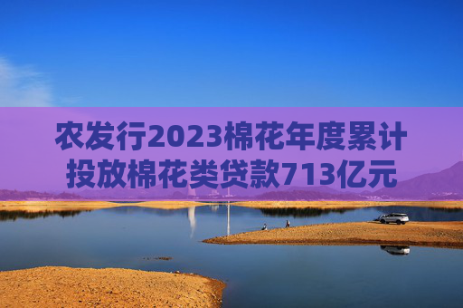 农发行2023棉花年度累计投放棉花类贷款713亿元