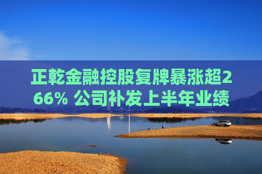 正乾金融控股复牌暴涨超266% 公司补发上半年业绩报告