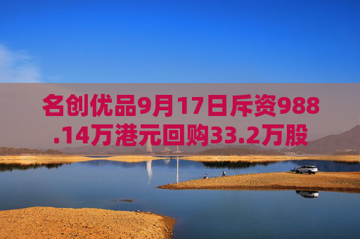 名创优品9月17日斥资988.14万港元回购33.2万股