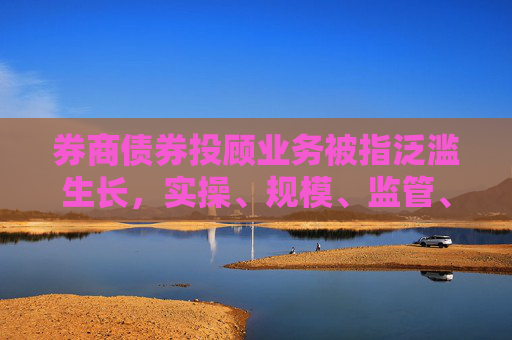 券商债券投顾业务被指泛滥生长，实操、规模、监管、风控等全面求证