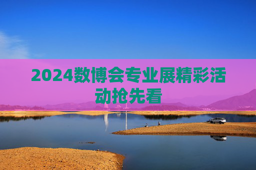 2024数博会专业展精彩活动抢先看