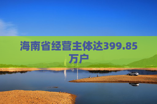 海南省经营主体达399.85万户