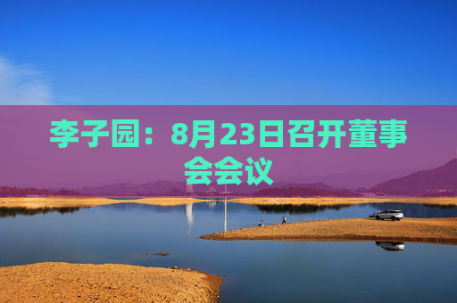 李子园：8月23日召开董事会会议