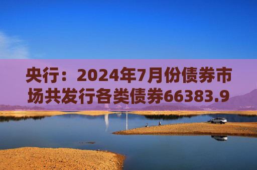 央行：2024年7月份债券市场共发行各类债券66383.9亿