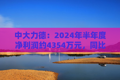 中大力德：2024年半年度净利润约4354万元，同比增加30.86%